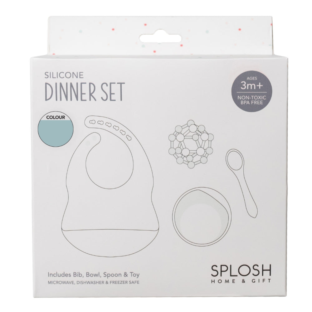 Baby Silicone Dinner Set Blue By Splosh