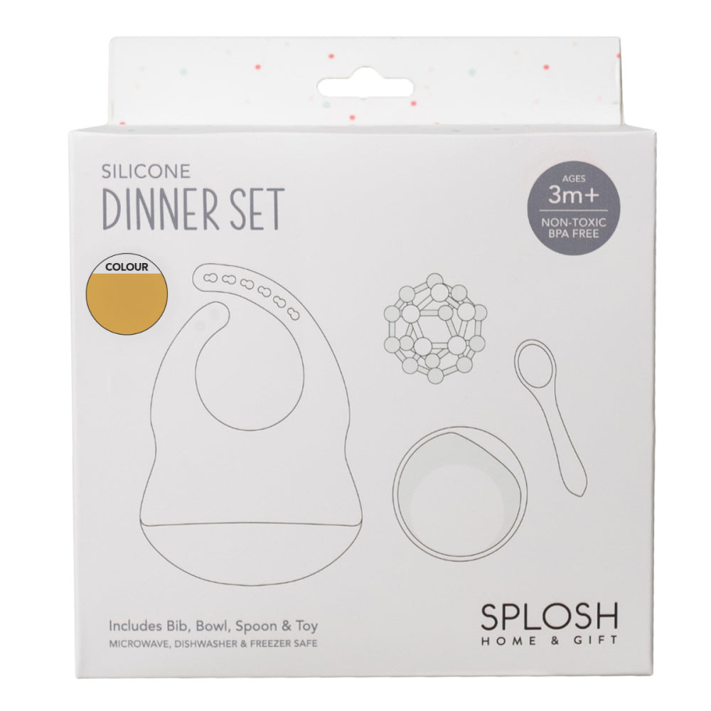 Baby Silicone Dinner Set Mustard By Splosh