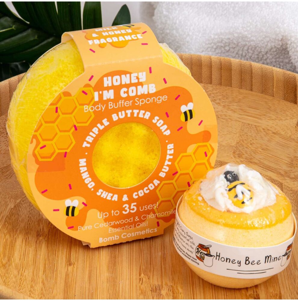 Bomb Cosmetics Body Buffer - Honey I'm Comb