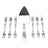 Portmeirion Botanic Garden - Cake Slice & Pastry Forks (Set of 7)