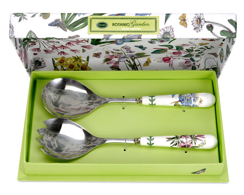Portmeirion Botanic Garden - Salad Servers - Azalea and African Lily