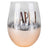 Rose Gold Ombre Stemless Happy Birthday Wine Glass