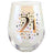 Rainbow Pastel Stemless 21st Birthday Wine Glass