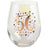 Rainbow Pastel Stemless 50th Birthday Wine Glass