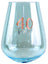 Rose Gold Decal 40th Birthday Stemless Wine Glass