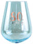 Rose Gold Decal 80th Birthday Stemless Wine Glass