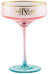 Fluted Pink Coupe Glass - 18th