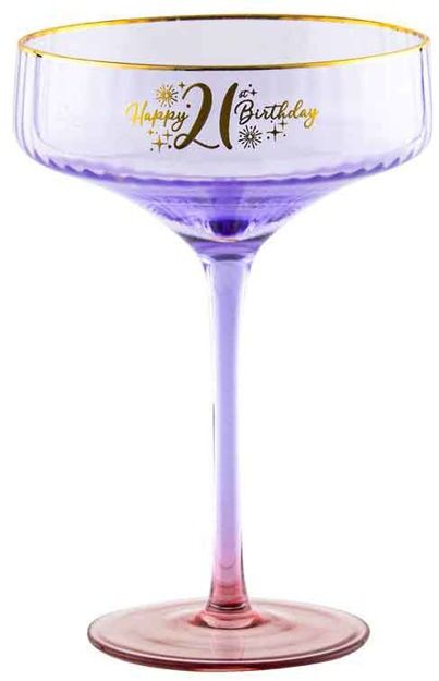 Fluted Purple Coupe Glass - 21st