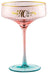 Fluted Pink Coupe Glass - 40th
