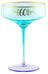 Fluted Blue Coupe Glass - 60th