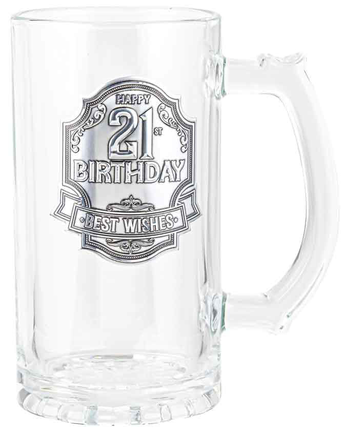 21st Birthday Badge Beer Stein
