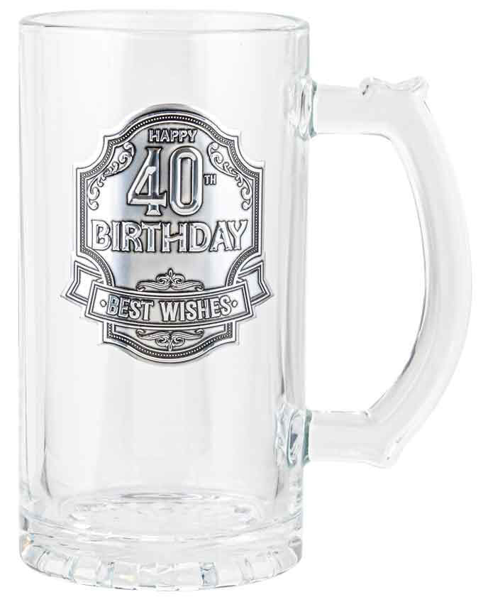40th Birthday Badge Beer Stein