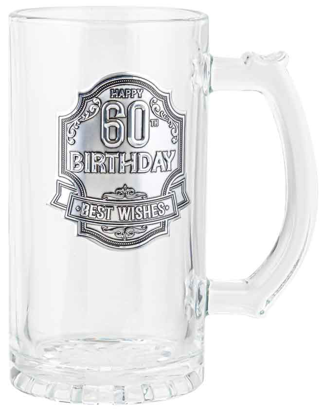 60th Birthday Badge Beer Stein