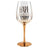 Rose Gold Ombre Stem Happy Birthday Wine Glass
