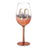 Rose Ombre Stem 60th Birthday Wine Glass