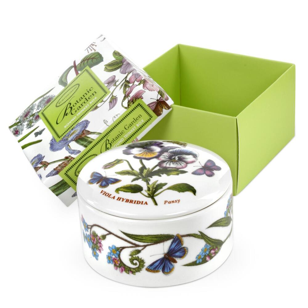 Portmeirion Botanic Garden - Round Trinket Box - Mixed Motifs