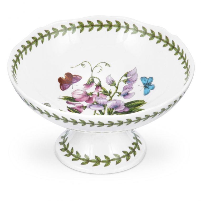 Portmeirion Botanic Garden - Scalloped Edge Footed Bowl - 18cm Sweet Pea