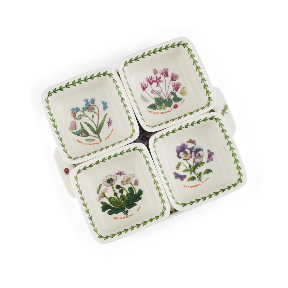 Portmeirion Botanic Garden - Accent Bowl & Platter - (Set of 5) Mixed Motifs