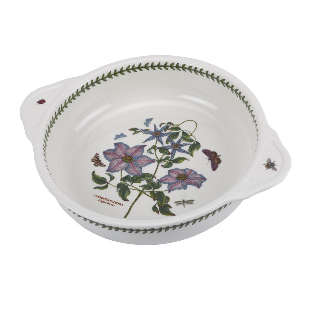 Portmeirion Botanic Garden - Round Baking Dish - 25cm Clematis