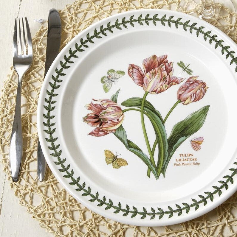 Portmeirion Botanic Garden - Dinner Plate - 26cm Pink Parrot Tulip