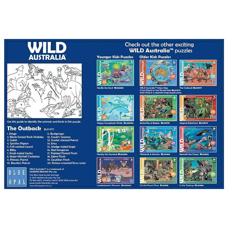 Blue Opal Puzzle - Wild Australia - The Outback 100pc