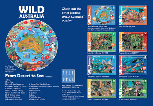 Blue Opal Puzzle - Wild Australia - Butterflies & Beetles 100pc