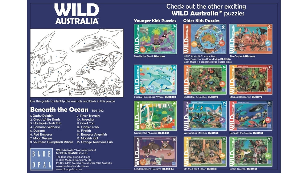 Blue Opal Puzzle - Wild Australia - Beneath the Oceans 200pc