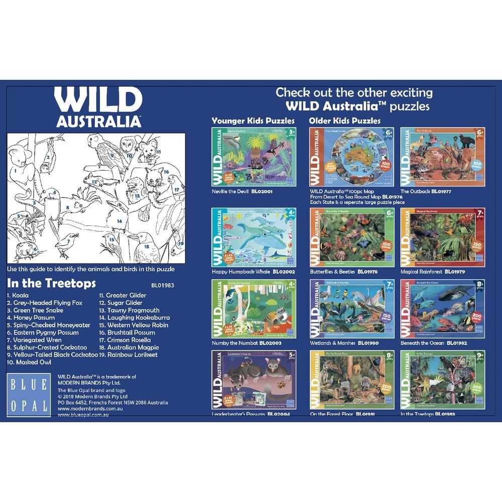 Blue Opal Puzzle - Wild Australia - In the Treetops 300pc