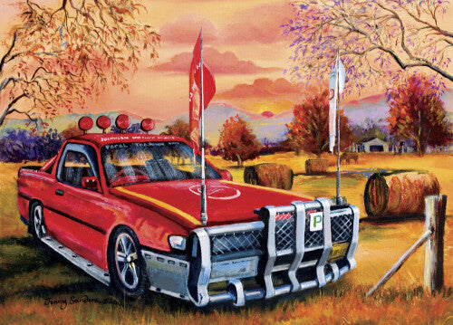 Blue Opal Puzzle - Red Ute in the Bush 1000pc