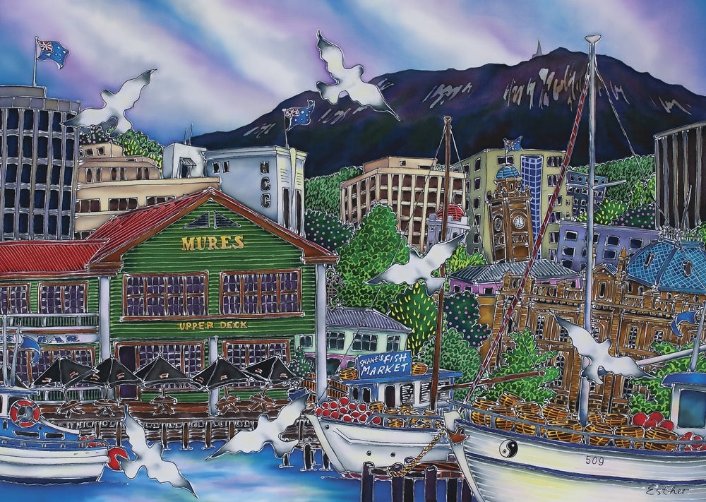 Blue Opal Puzzle - Esther Shohet Mures at the Docks 1000pc