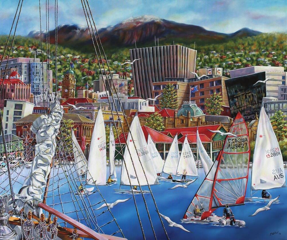 Blue Opal Puzzle - Esther Shohet Days on the Derwent 1000pc