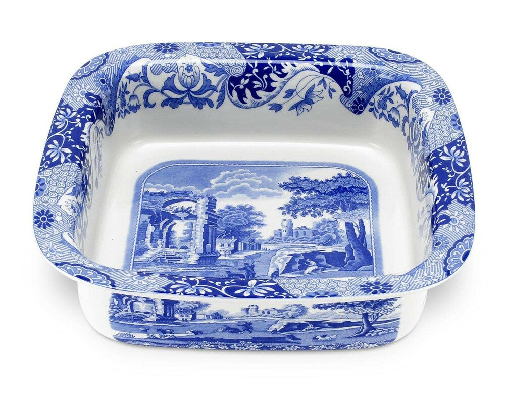Spode Blue Italian - Square Rim Dish - 25cm