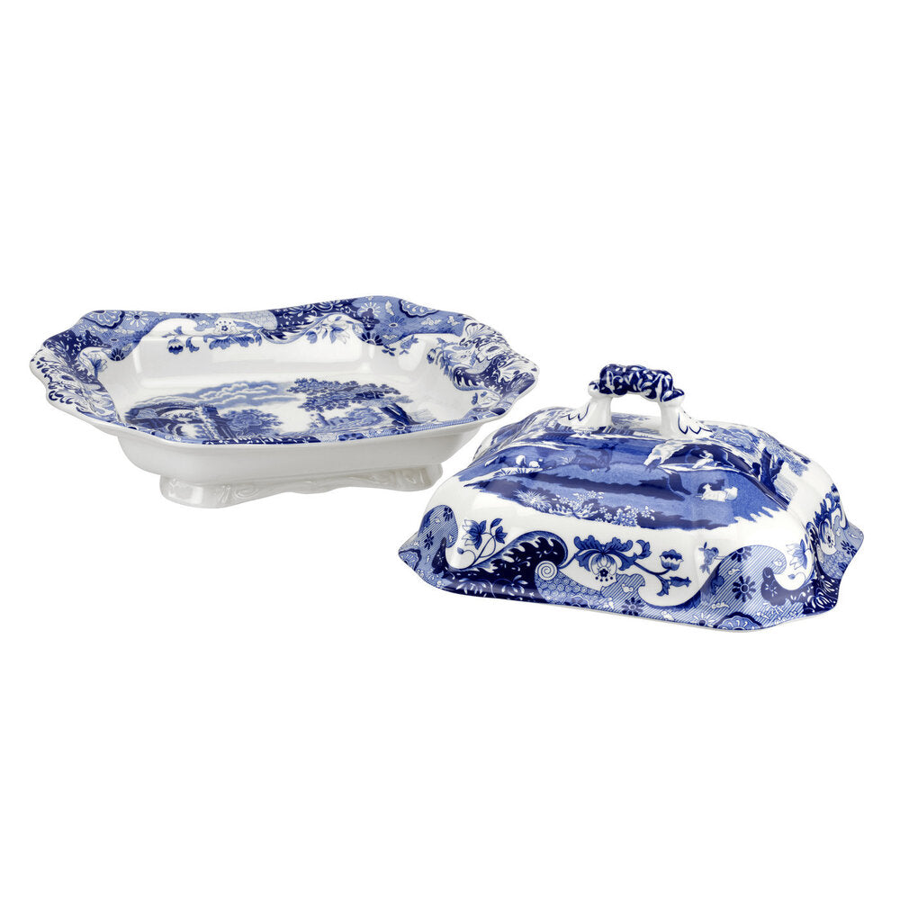 Spode Blue Italian - Covered Vegetable Dish