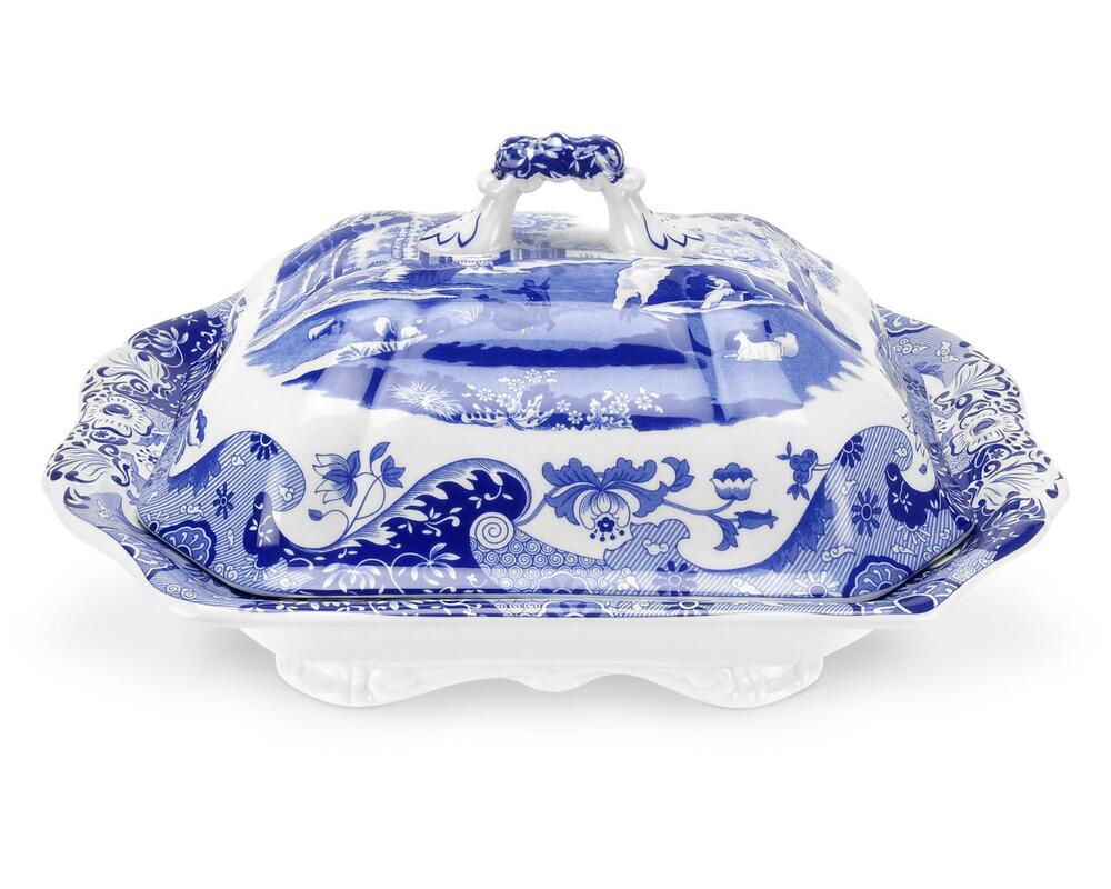 Spode Blue Italian - Covered Vegetable Dish
