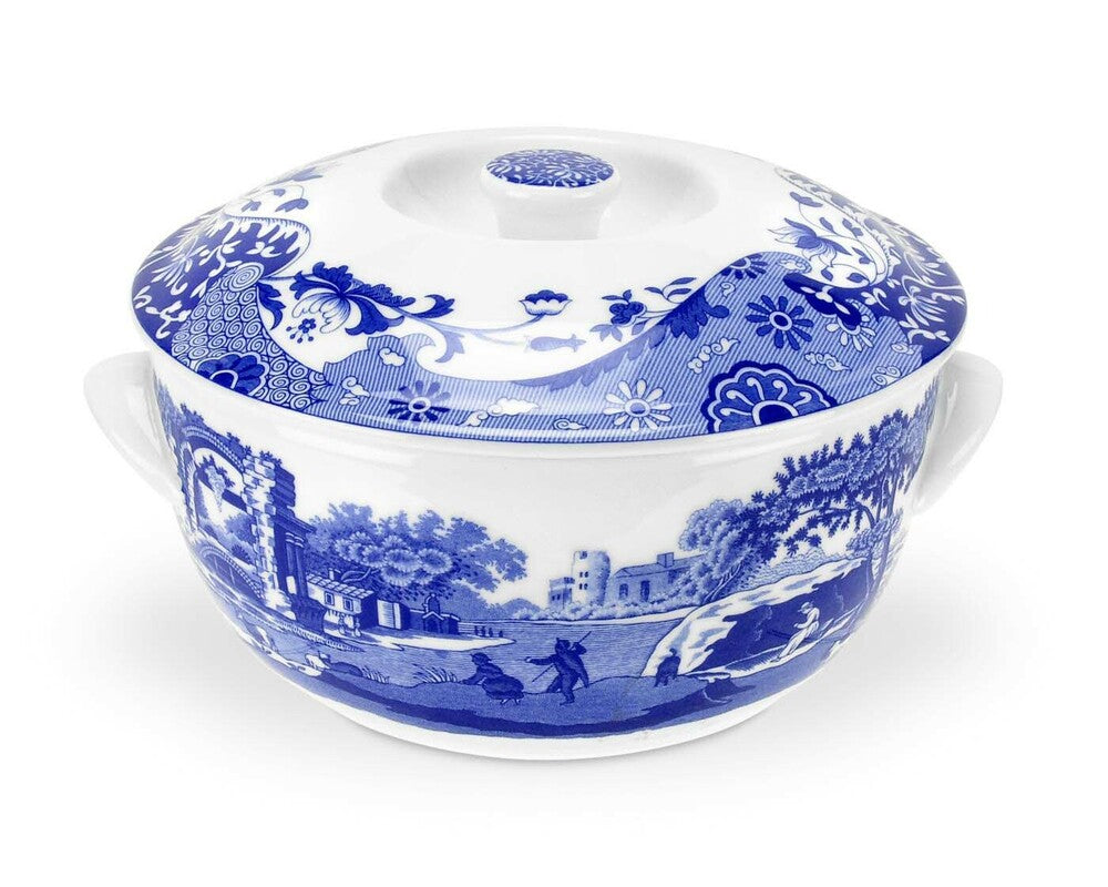 Spode Blue Italian - Round Covered Deep Dish