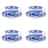 Spode Blue Italian - Teacups & Saucers (Set of 4)