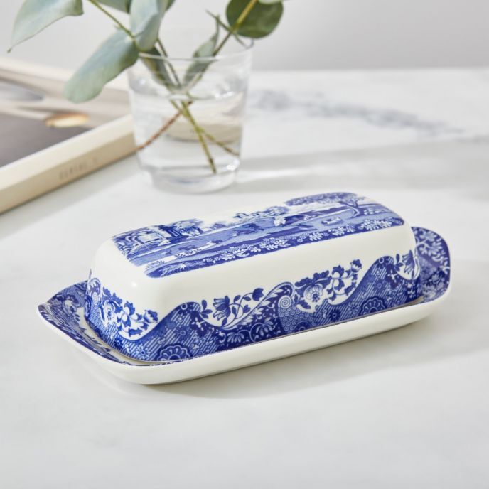 Spode Blue Italian - Butter Dish