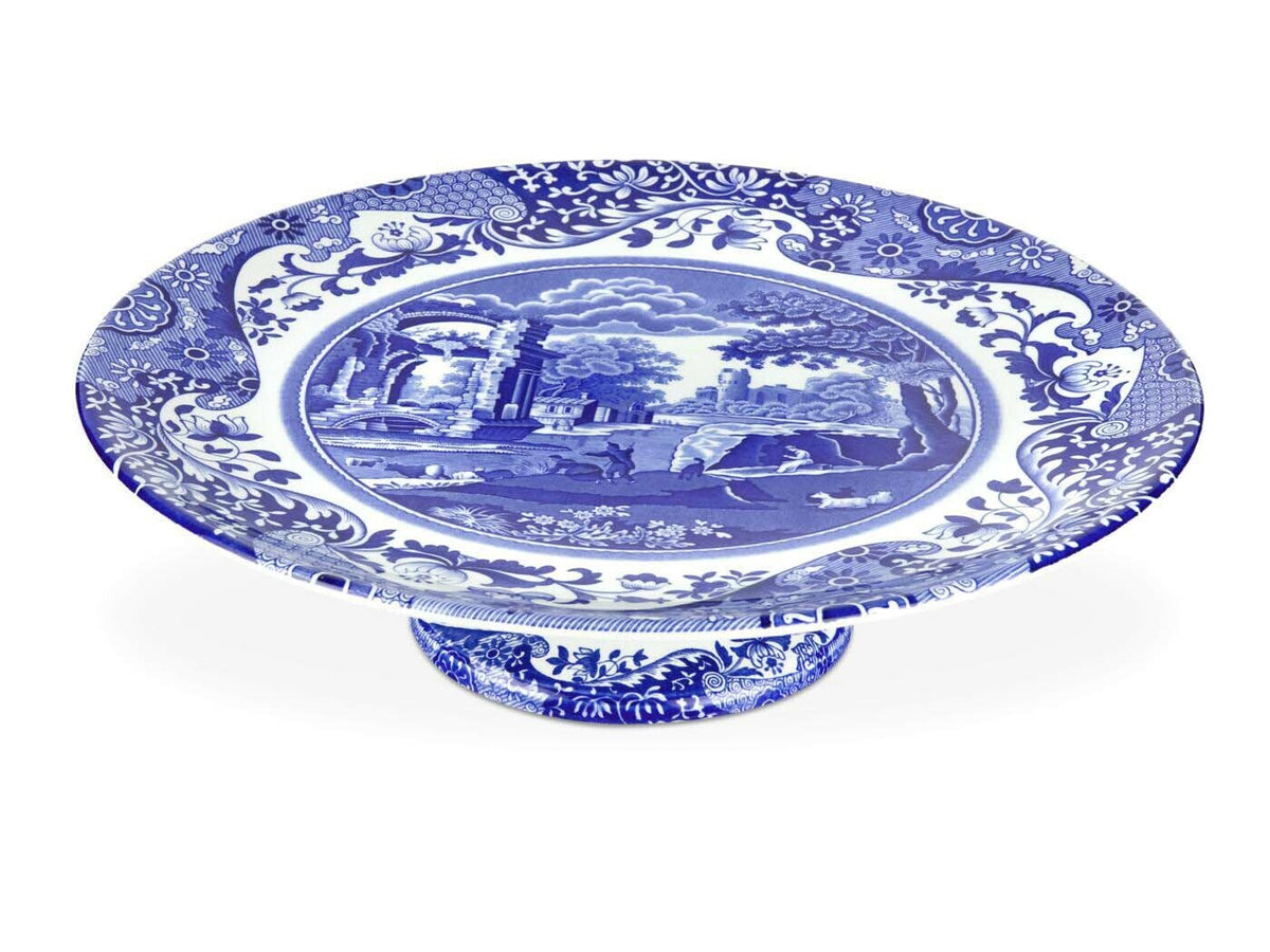Spode Blue Italian - Footed Cake Plate