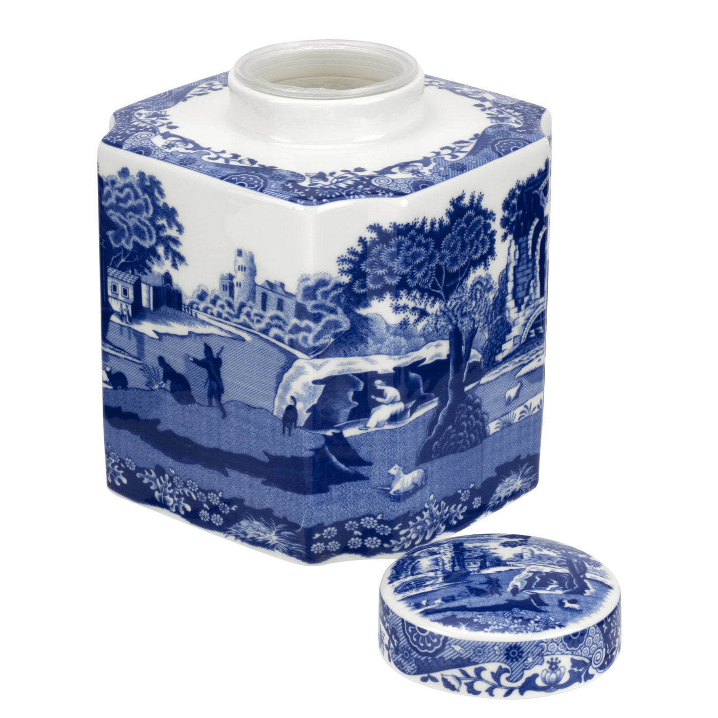 Spode Blue Italian - Tea Caddy