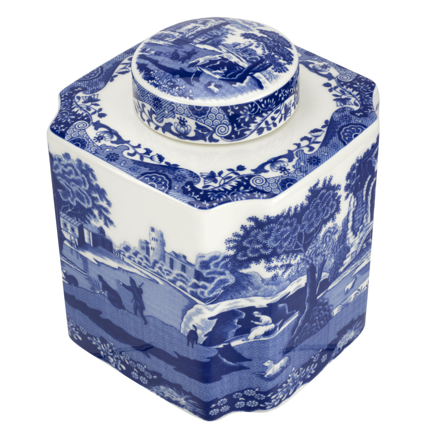 Spode Blue Italian - Tea Caddy