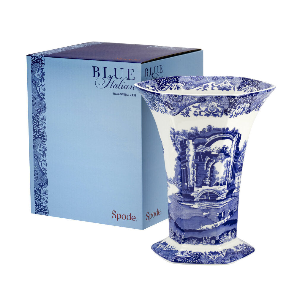 Spode Blue Italian - Hexagonal Vase