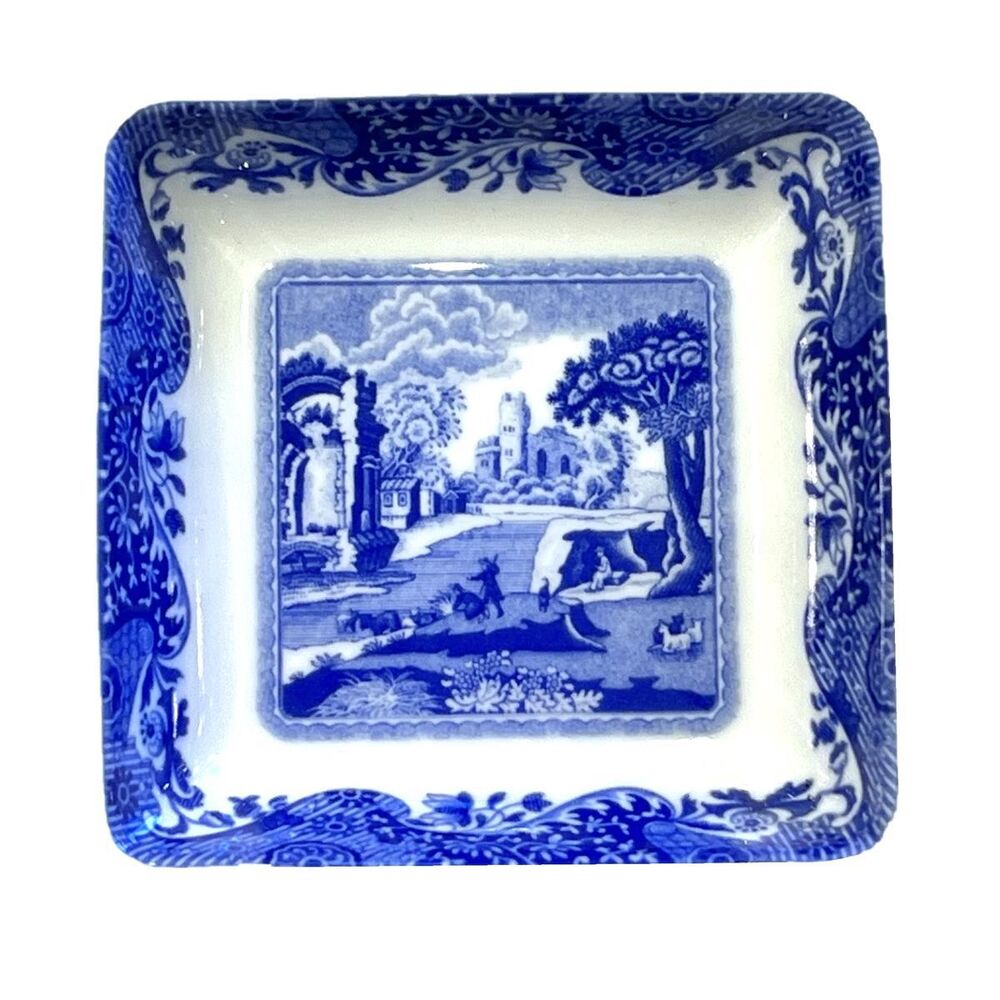 Spode Blue Italian - Square Dishes - 7.5cm (Set of 4)