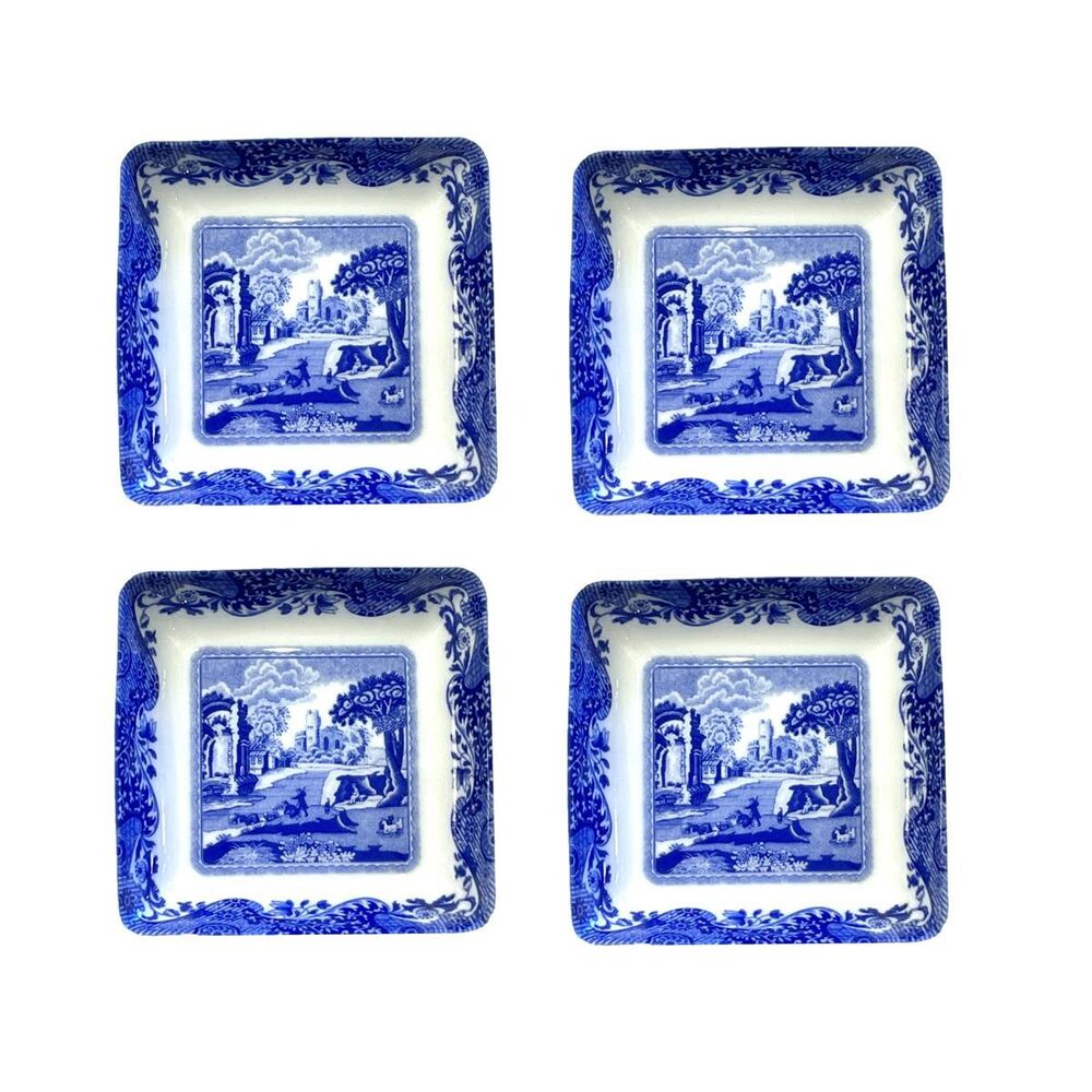 Spode Blue Italian - Square Dishes - 7.5cm (Set of 4)