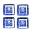 Spode Blue Italian - Square Dishes - 7.5cm (Set of 4)