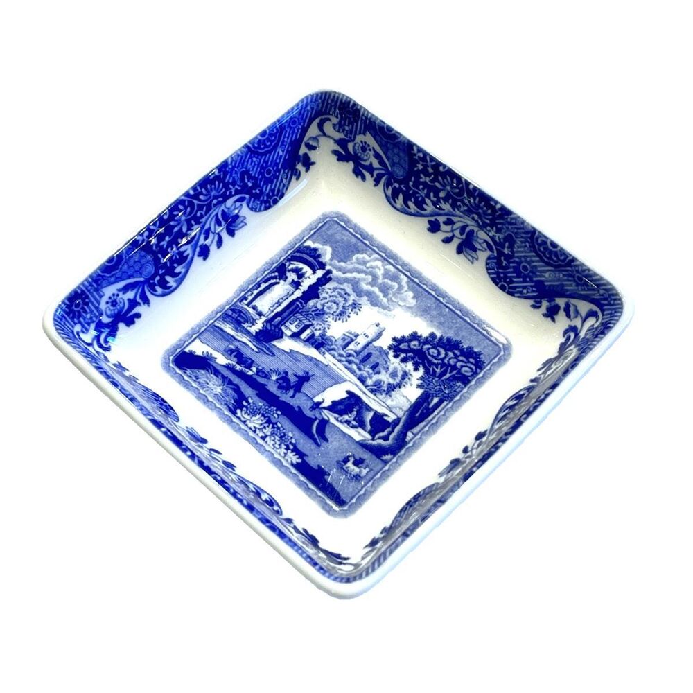 Spode Blue Italian - Square Dishes - 7.5cm (Set of 4)