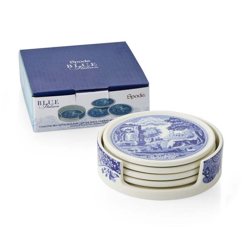 Spode Blue Italian - Coasters With Holder