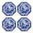Spode Blue Italian - Octagonal Plate - 24cm (Set of 4)