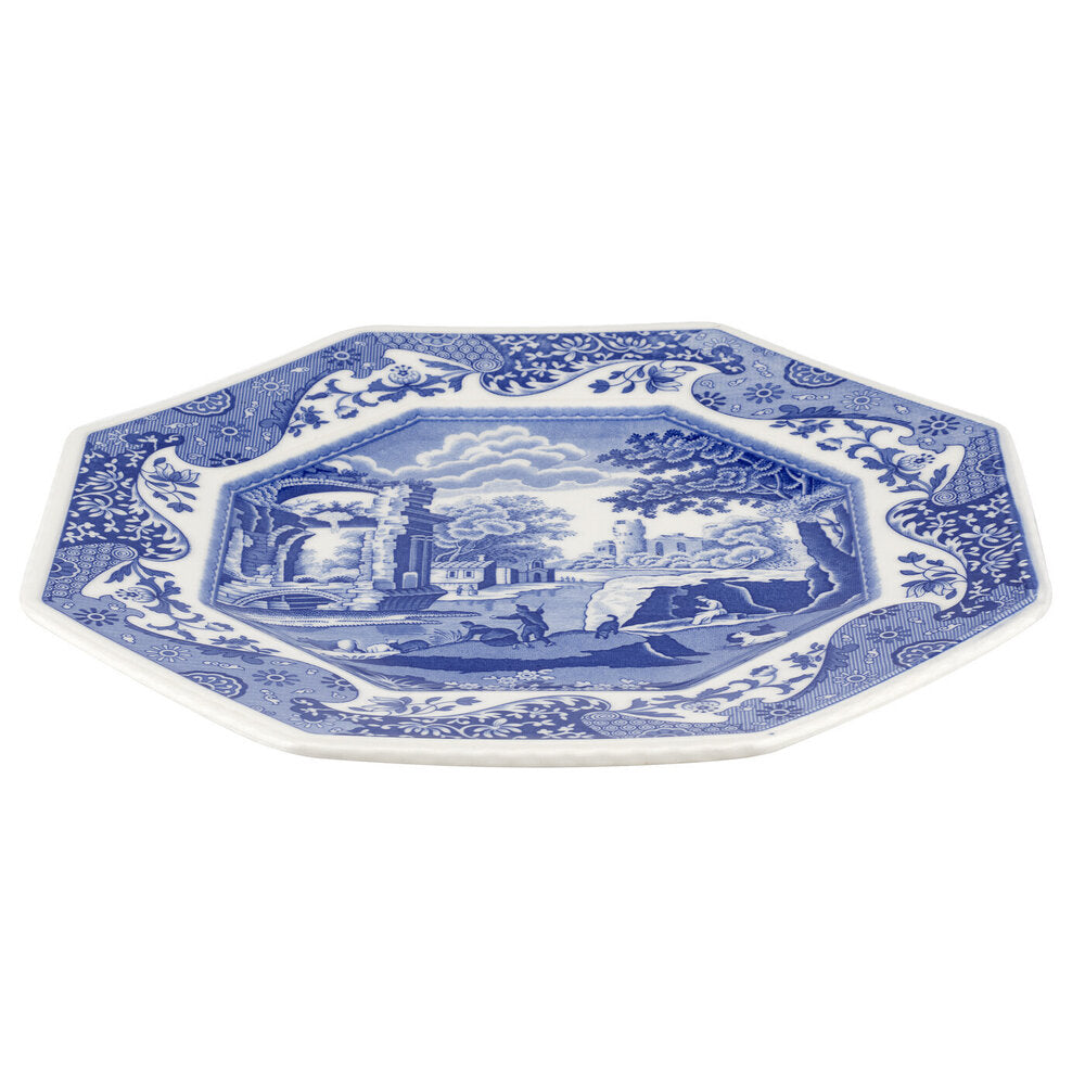 Spode Blue Italian - Octagonal Plate - 24cm (Set of 4)