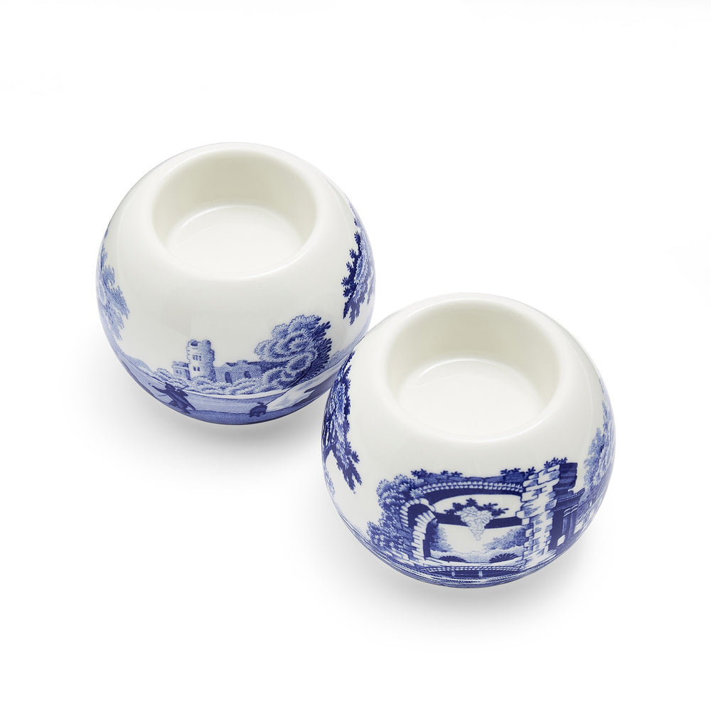 Spode Blue Italian - Tealight Holders - 6cm (Set of 2)