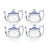 Spode Blue Italian - Teapot Napkin Rings - 6cm (Set of 4)